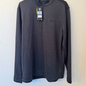 Under Armour Men’s Sweater Knit Quarter Zip Pullover Black Size XLT NWT